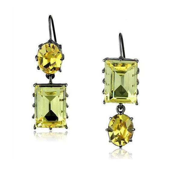 VacationGrabs black and yellow gemstone dangle earrings with elegant design and stunning shine