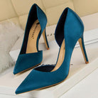 Women's Shoes - Heels Black Blue Sliver Women Heels Silk High Heels Women Shoes...