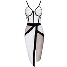 Women's Dresses Bodycon Fitted Dress Sexy Patchwork Bandage Night Out Wear...