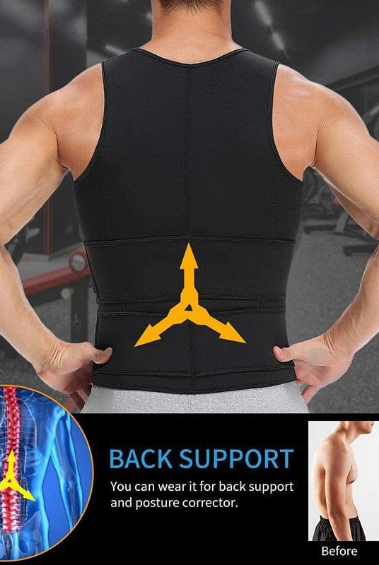 Men's Personal Care Bodyshaper Vest Waist Trainer Slimming Workout Under Shirt