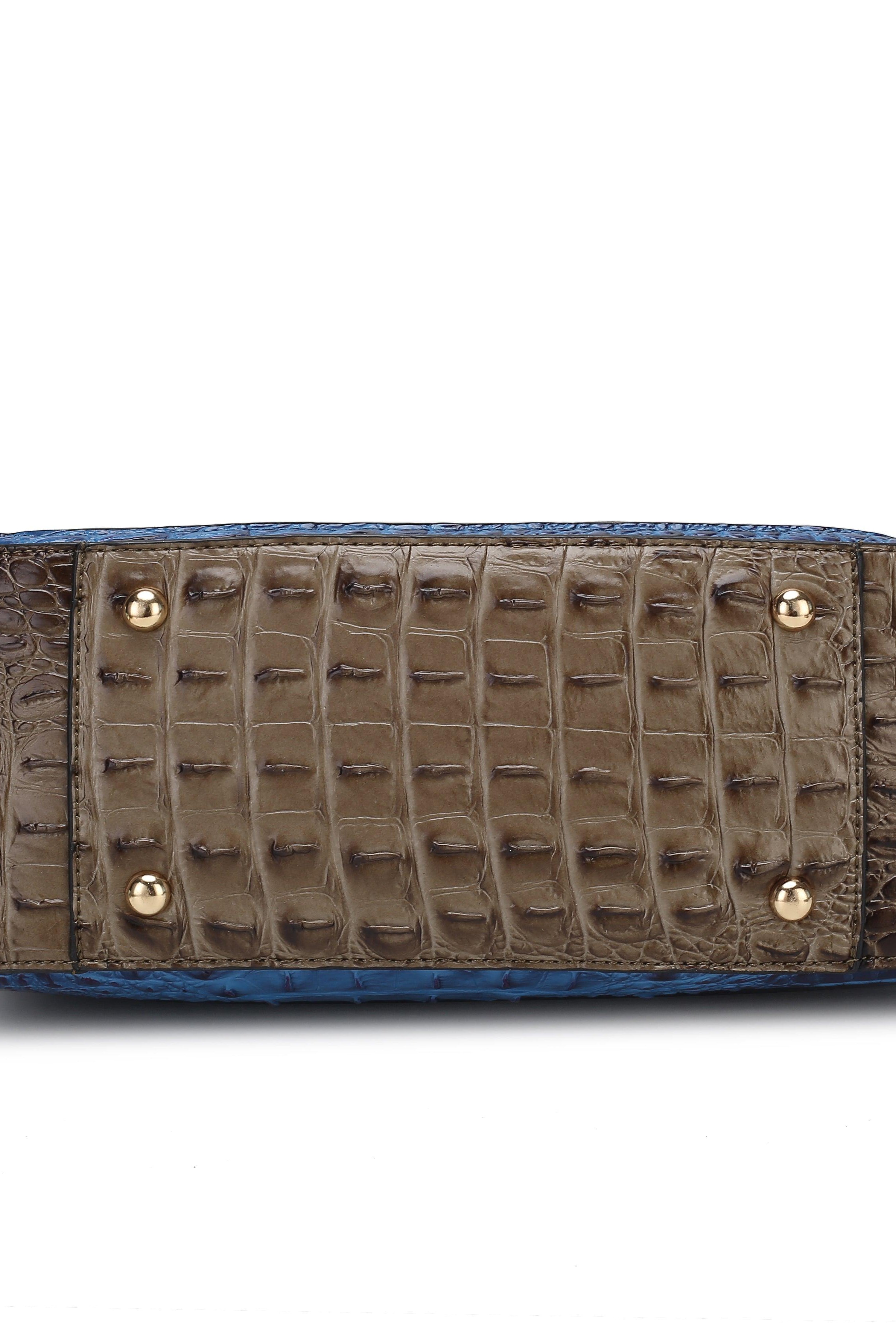 Wallets, Handbags & Accessories Bonnie Faux Crocodile Embossed Vegan Leather Women Satchel...