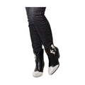Trendsi women's black boots pointed toe with silver glitter accents
