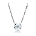 Elegant brass pendant necklace for women featuring a stunning round gemstone on a delicate chain
