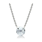 Elegant brass pendant necklace for women featuring a stunning round gemstone on a delicate chain