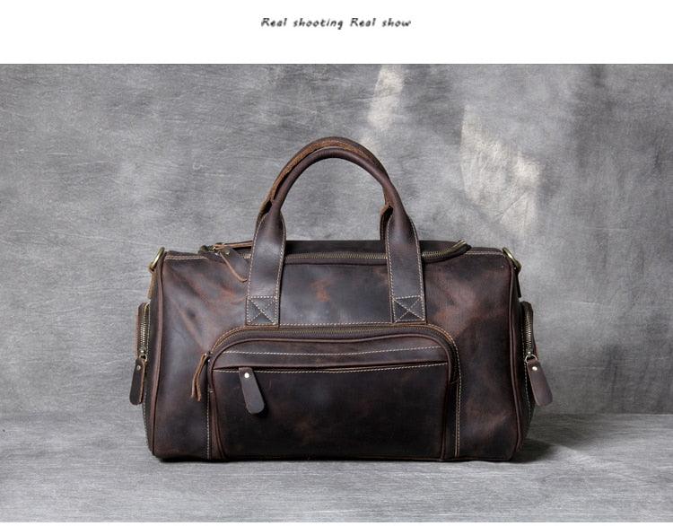 Luggage & Bags - Duffel Business Travel Bags For Men Genuine Leather Shoe Duffle