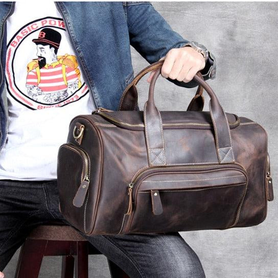 Luggage & Bags - Duffel Business Travel Bags For Men Genuine Leather Shoe Duffle