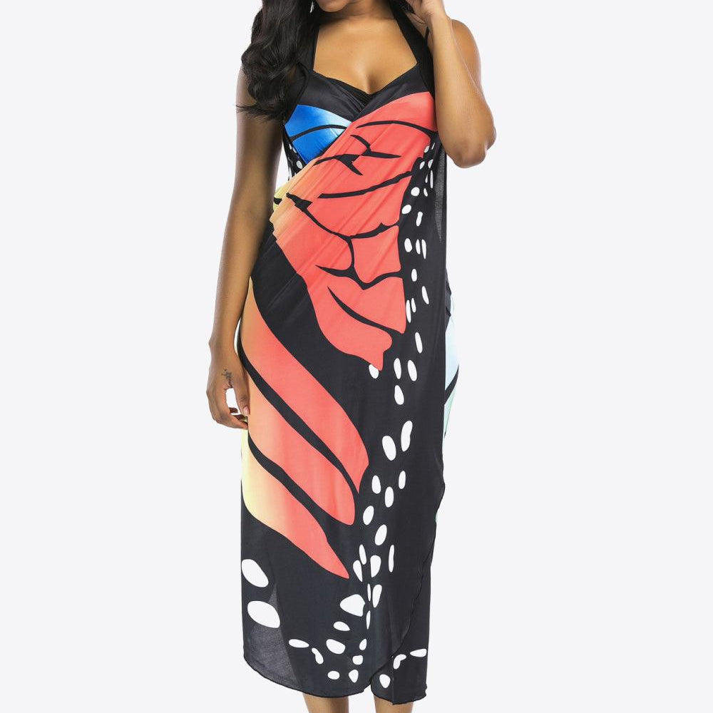 Women's Swimwear - Cover Ups Butterfly Spaghetti Strap Cover Up