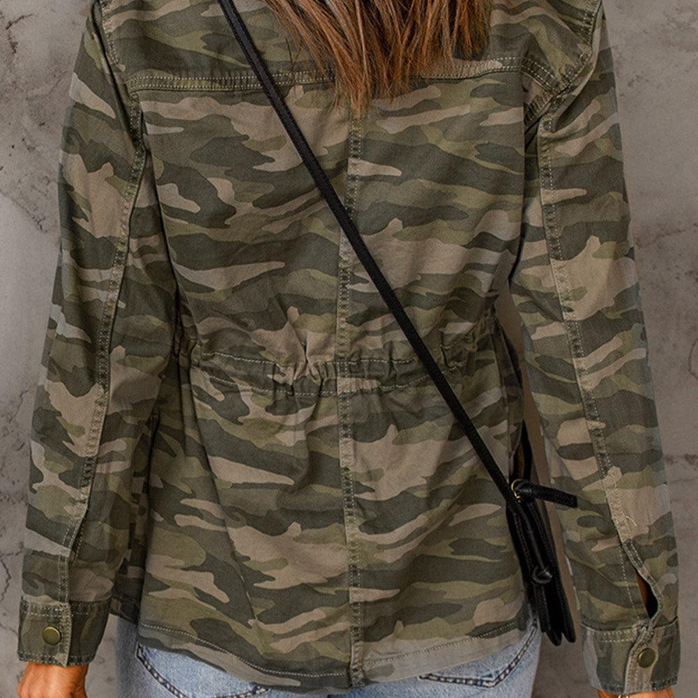 Women's Coats & Jackets Camouflage Snap Down Jacket