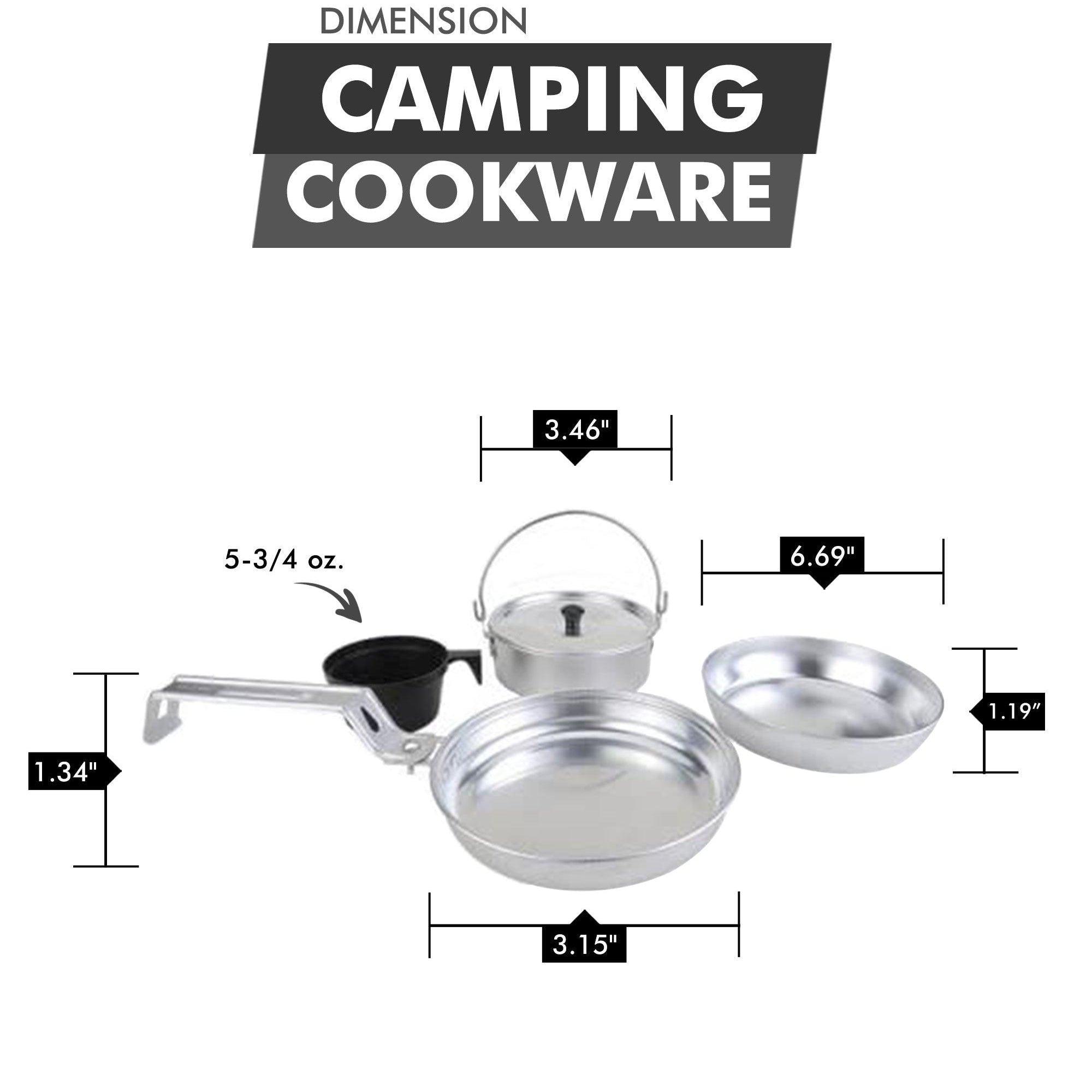 Outdoor Grabs Camping Cookware Set, Aluminum Outdoor Gear