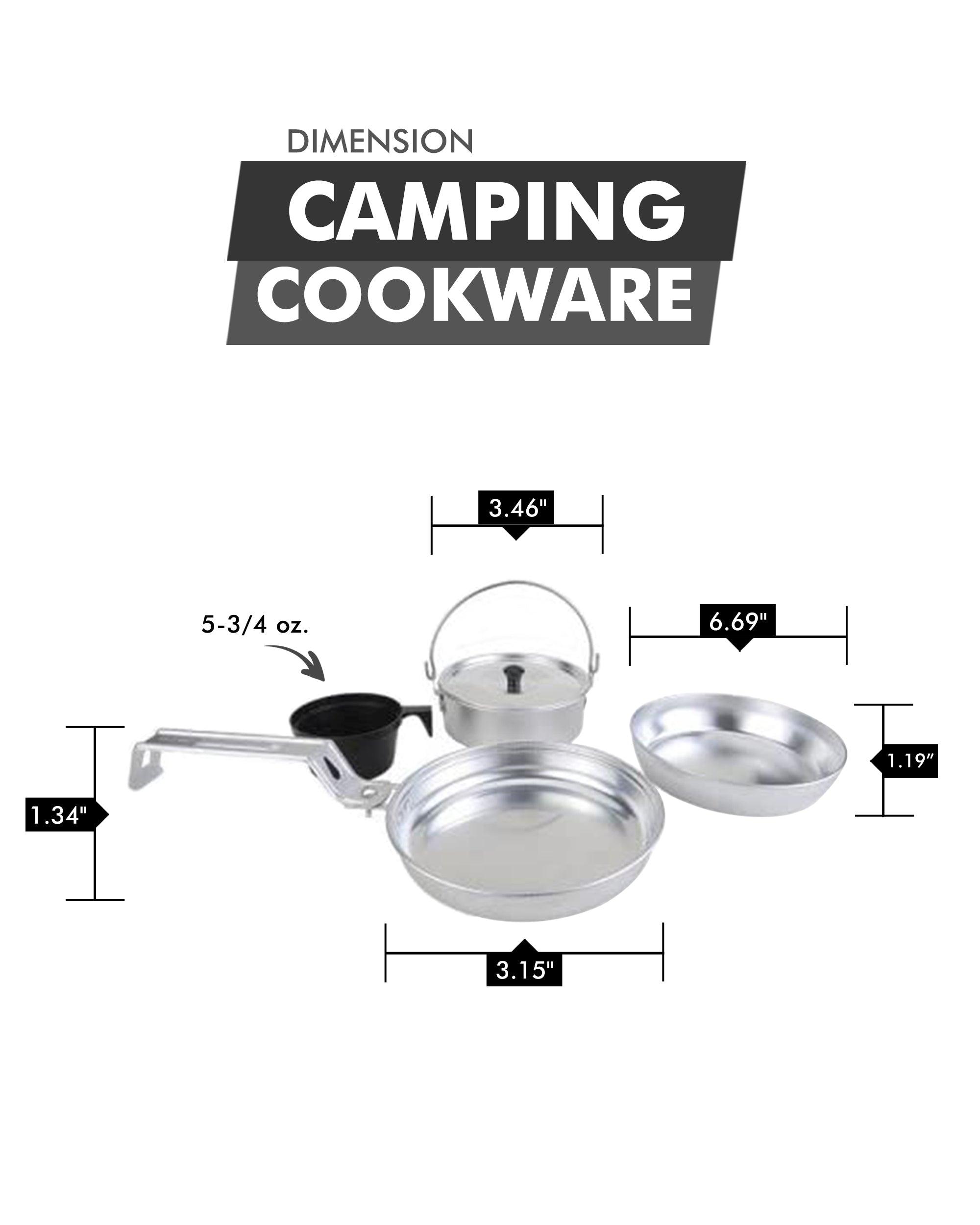 Outdoor Grabs Camping Cookware Set, Aluminum Outdoor Gear