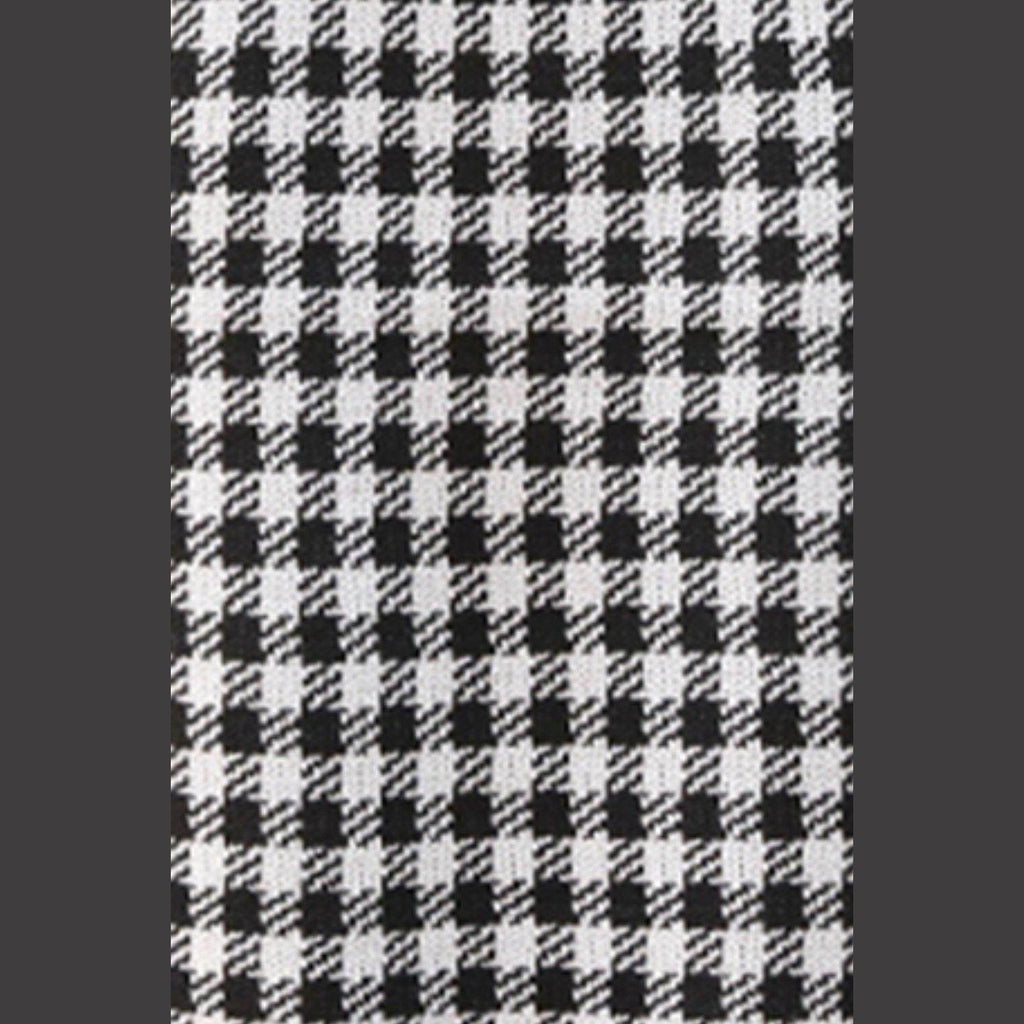 Trendsi Women's Shirts in a classic black and white houndstooth pattern, ideal for casual vacation knitwear