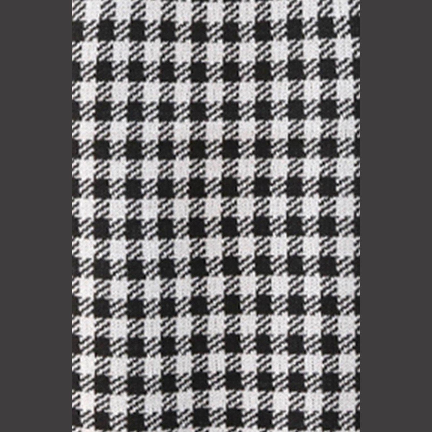 Trendsi Women's Shirts in a classic black and white houndstooth pattern, ideal for casual vacation knitwear