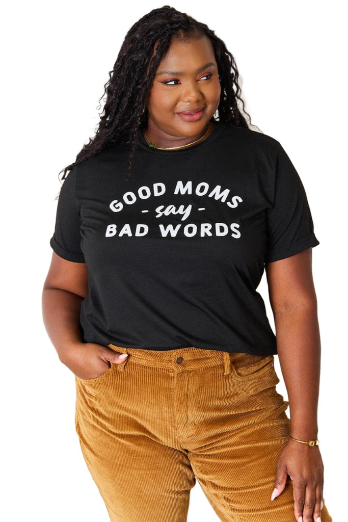 Women's Shirts Simply Love GOOD MOMS SAY BAD WORDS Graphic Tee