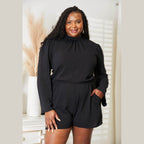 Culture Code Full Size Open Back Romper with Pockets - VacationGrabs