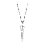 Chain Necklace Pendant 3W1381 - Rhodium 925 Sterling Silver - VacationGrabs