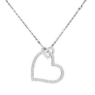 Women's Jewelry - Chain Pendants Chain Necklace Pendant Women's TS060 - Rhodium 925 Sterling Silver Necklace with AAA Grade CZ in Clear
