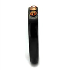 Elegant black band ring with champagne crystal rings for sophisticated women's jewelry collection
