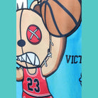 VacationGrabs Basketball Graphic Tee featuring a playful cartoon bear holding a basketball