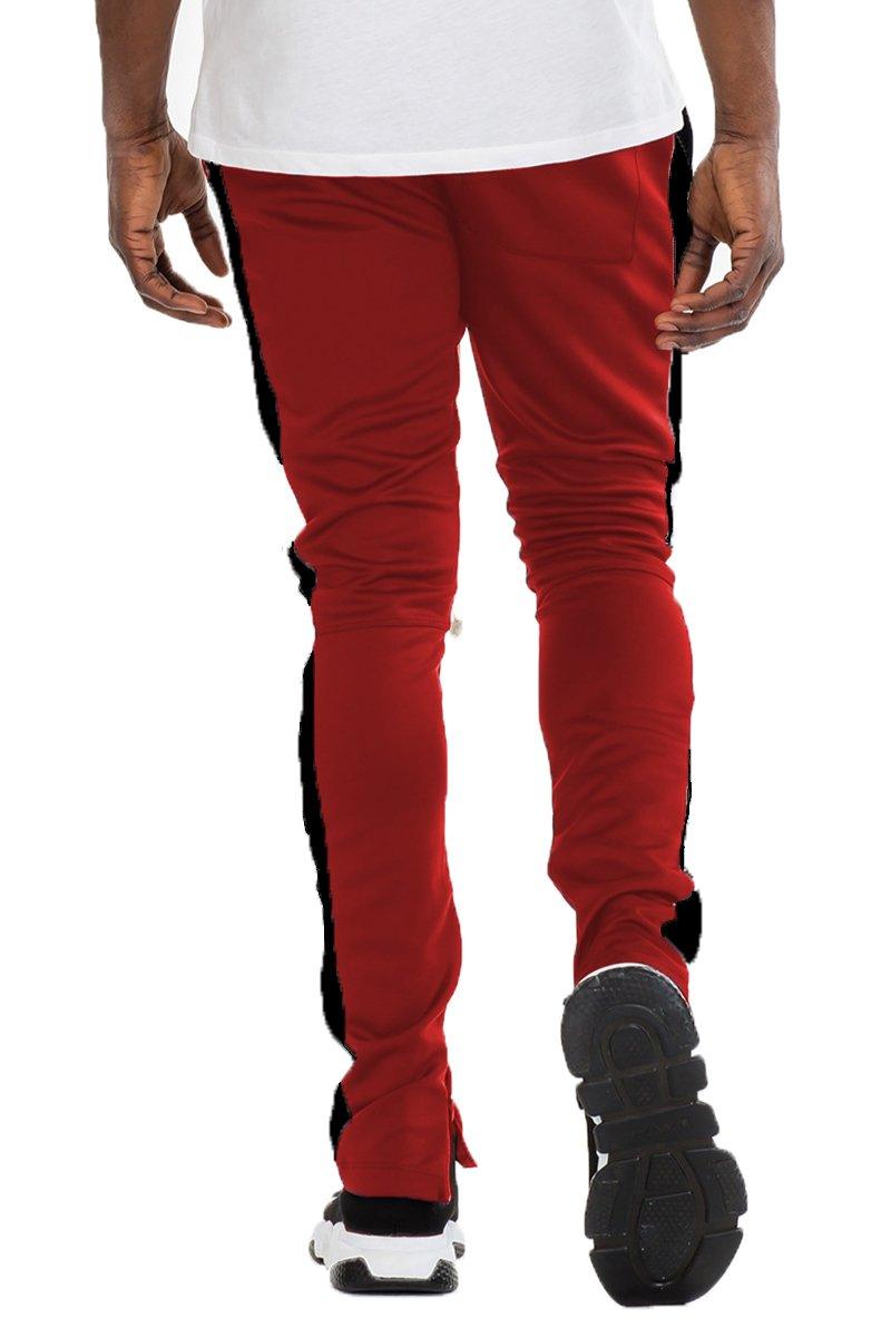 Men's Pants - Joggers Classic Slim Fit Track Pants Mens - Red/Black