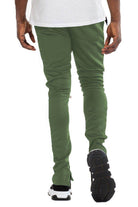 VacationGrabs Men's Classic Track Pants for Men in Green with a Slim Fit Design