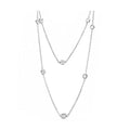 Clear cubic zirconia layered necklace featuring multiple sparkling stones on a delicate chain
