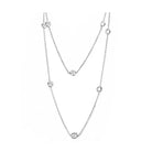 Clear cubic zirconia layered necklace featuring multiple sparkling stones on a delicate chain