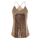 Women's Clubwear Clubwear Stylish Womens Tank Top Sequin Glitter Camis V-Neck...