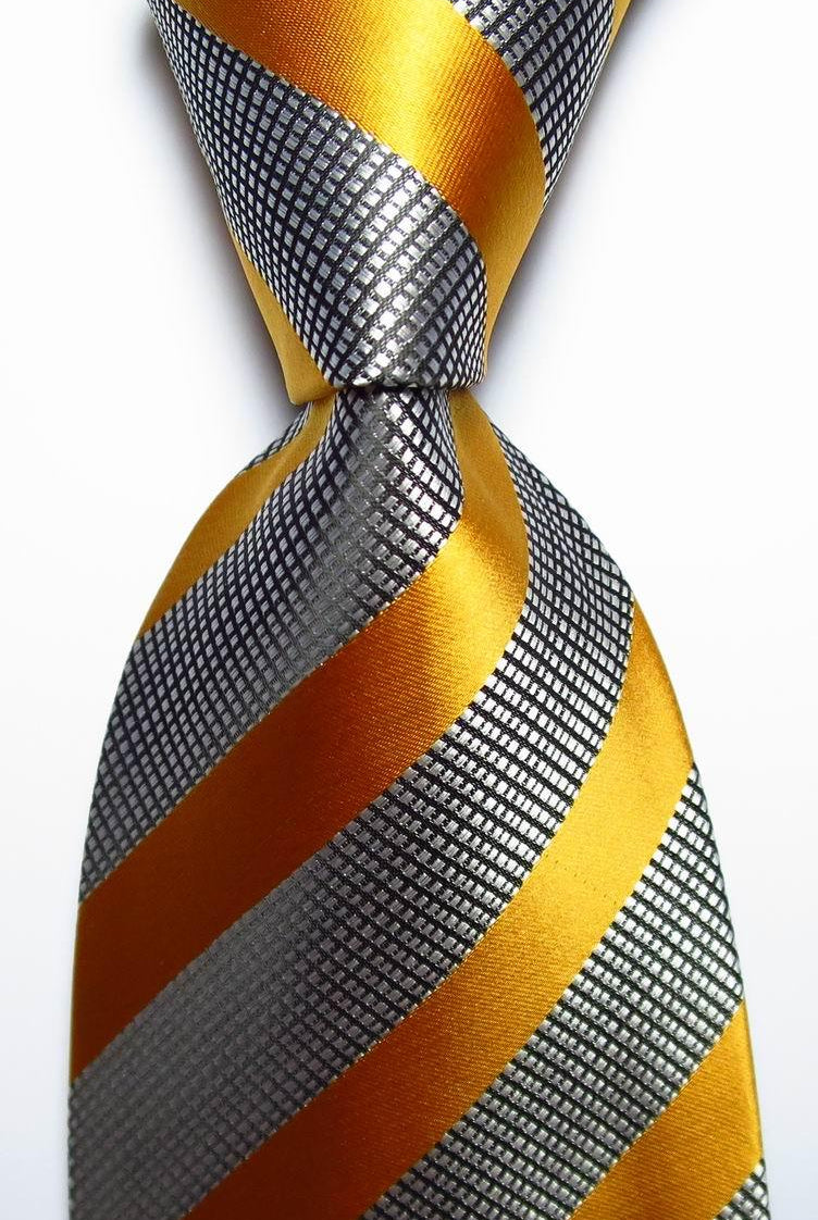 Men's Accessories - Ties Colorful Striped Silk Neckties 100% Silk Mens Neck Tie