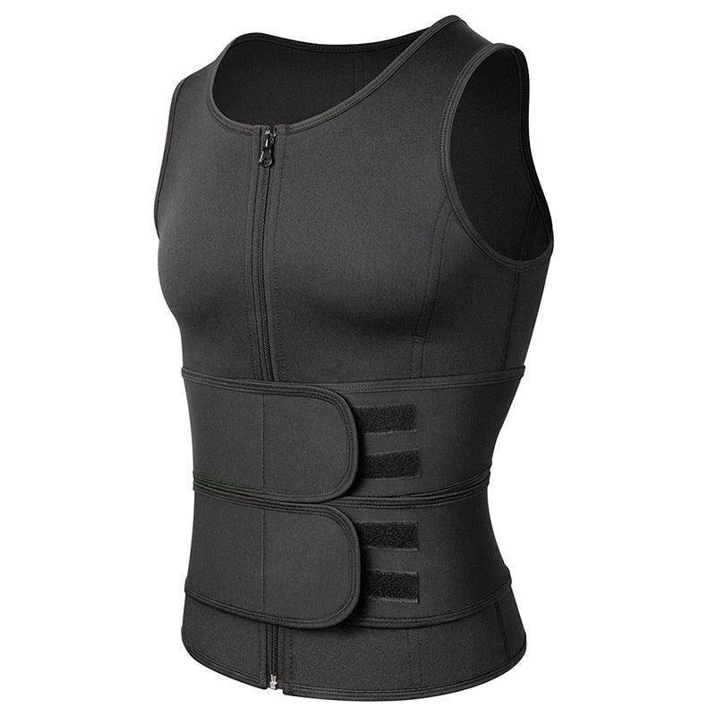 Men's compression waist trainer by VacationGrabs for support during workouts and better posture