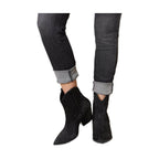 Women's black glitter cowboy boots for stylish country looks