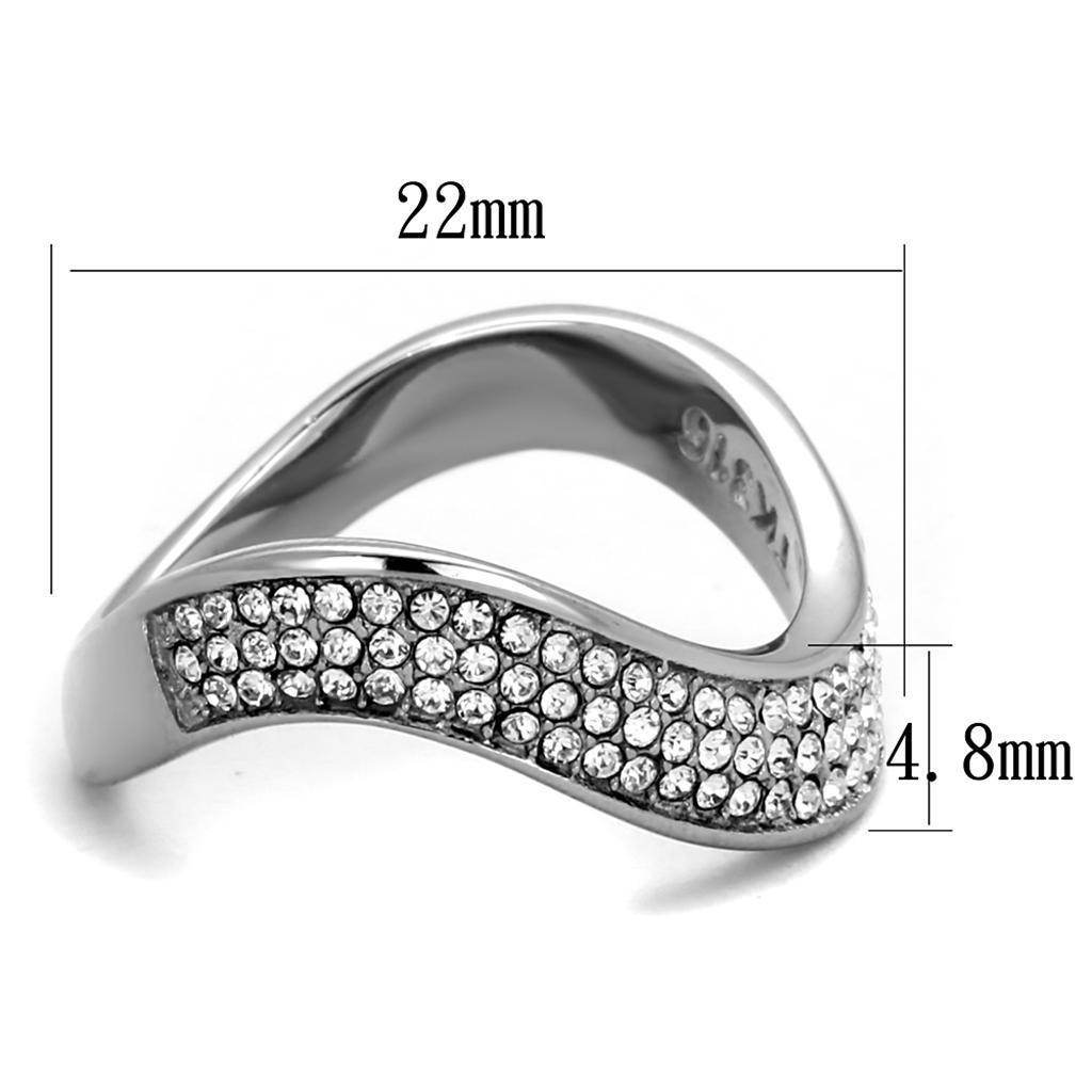 Elegant crystal polished rings with a sparkling design, perfect for women looking for stylish jewelry.