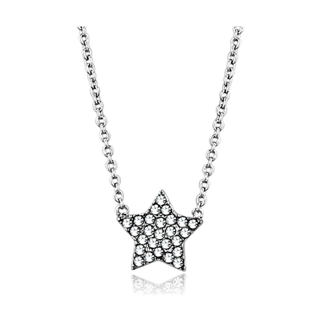 VacationGrabs crystal star pendant necklace featuring a sparkling star design on a silver chain