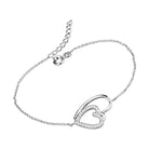 Dainty heart charm bracelet gift with sparkly heart design perfect for special occasions