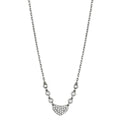 Dainty necklace for travel fashion with sparkling crystals on a silver chain