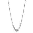 Dainty necklace for travel fashion with sparkling crystals on a silver chain