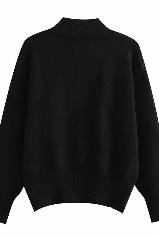 Women's Sweaters Daisy Pullover Sweater Womens Jacquard Black Pullover Sweater