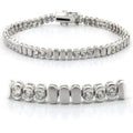 LO1159 designer bracelet for women featuring elegant silver design with sparkling crystals