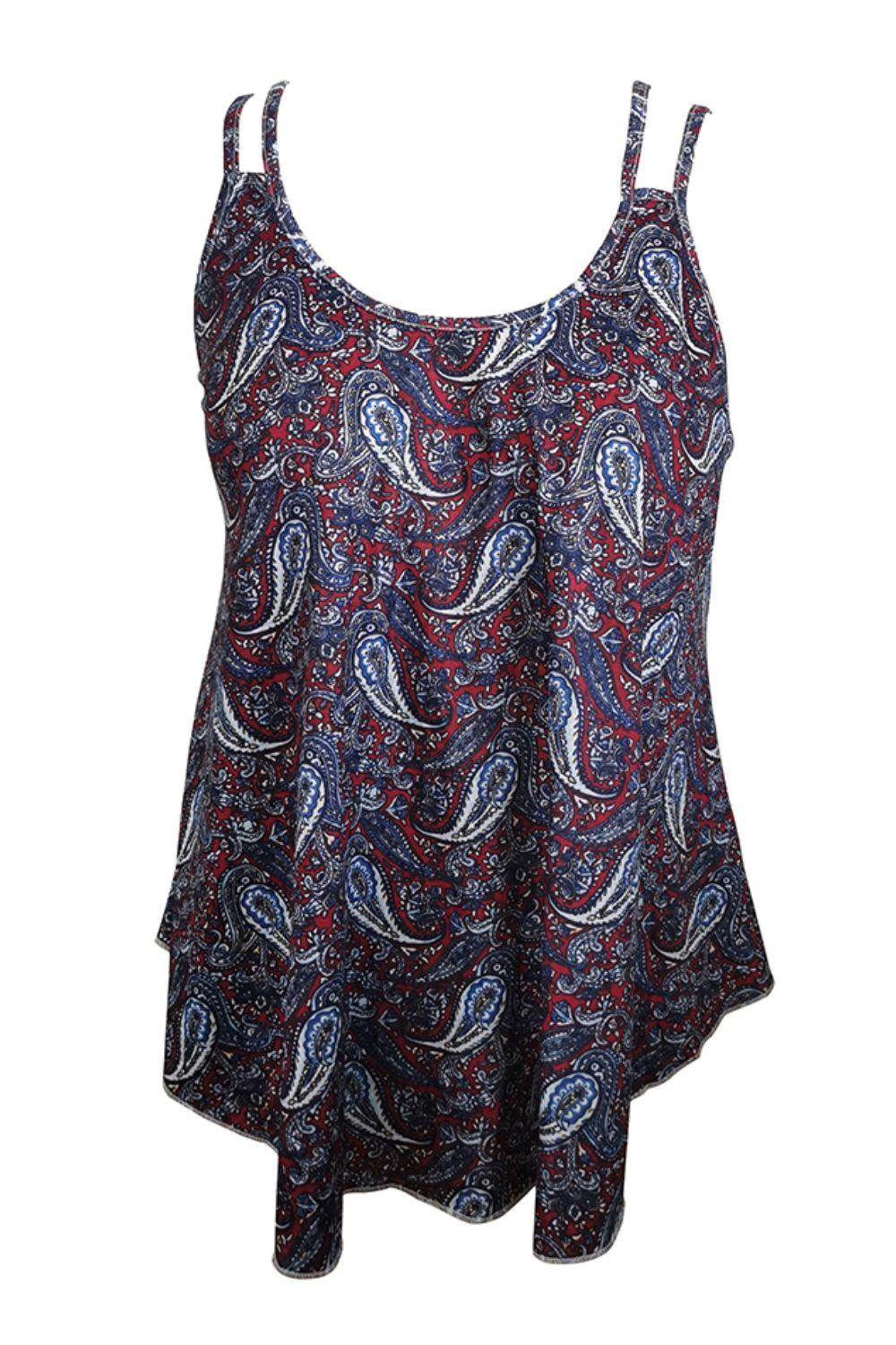 Trendsi women's double strap summer cami in paisley print, perfect for warm weather outfits
