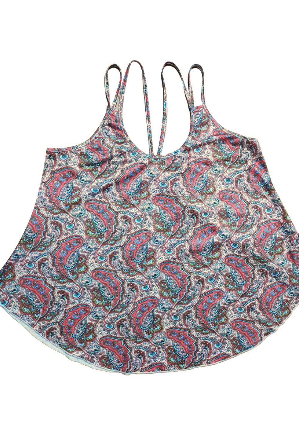 Trendsi Women's Double Strap Summer Cami with Paisley Print and Flowing Design