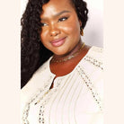 Trendsi double take crochet top in cream with intricate crochet detailing and button accents