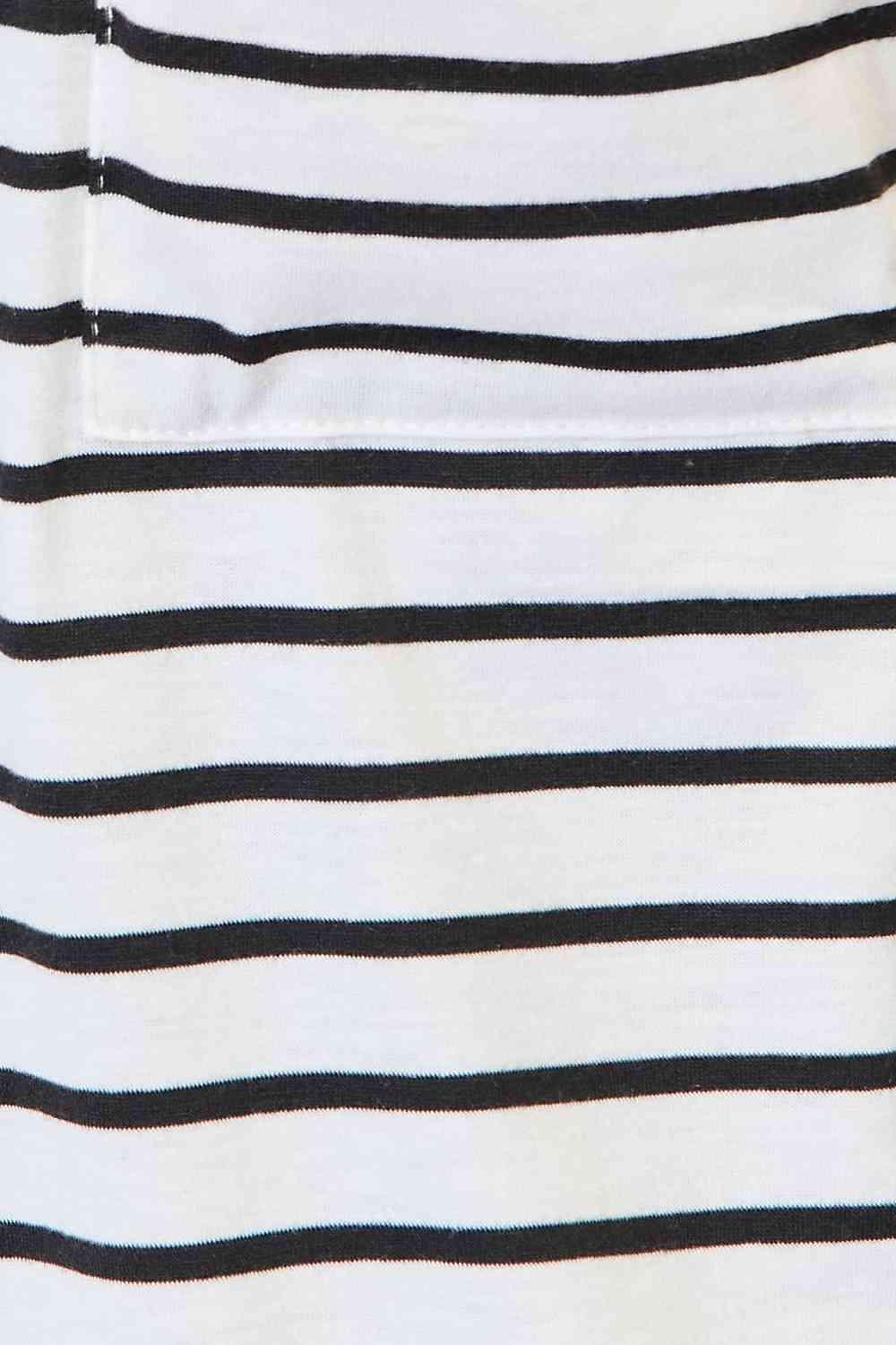 Women's Sweaters - Cardigans Double Take Striped Open Front Longline Cardigan