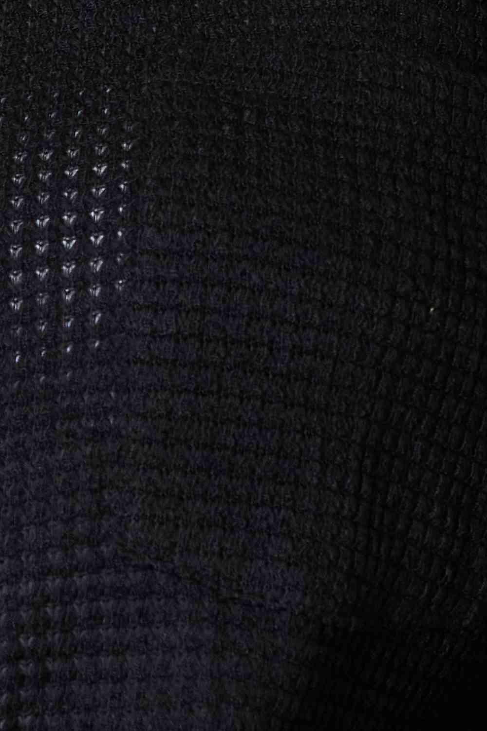 Women's Shirts Double Take Waffle-Knit Collared Neck Dropped Shoulder Shirt