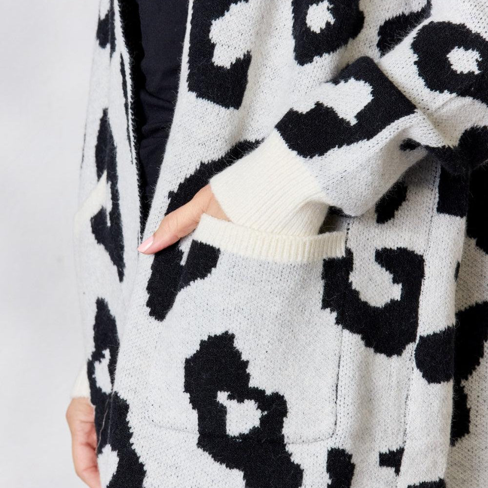 Women's Sweaters - Cardigans BiBi Leopard Open Front Cardigan