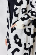 BiBi Leopard Open Front Cardigan - VacationGrabs