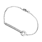 Elegant bar circle bracelet featuring sparkling accents on a delicate chain for a stylish look