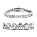 Elegant crystal bracelet gift featuring a stunning silver-tone design with sparkling clear crystals
