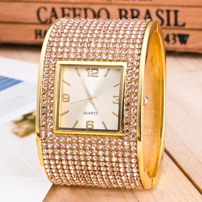 Women's Jewelry - Watches Elegant Diamond-Studded Fashion Watch Bracelets