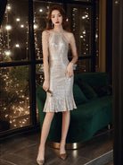 Women's Special Occasion Wear Elegant Sequin Beading Halter Evening Long Prom Dress