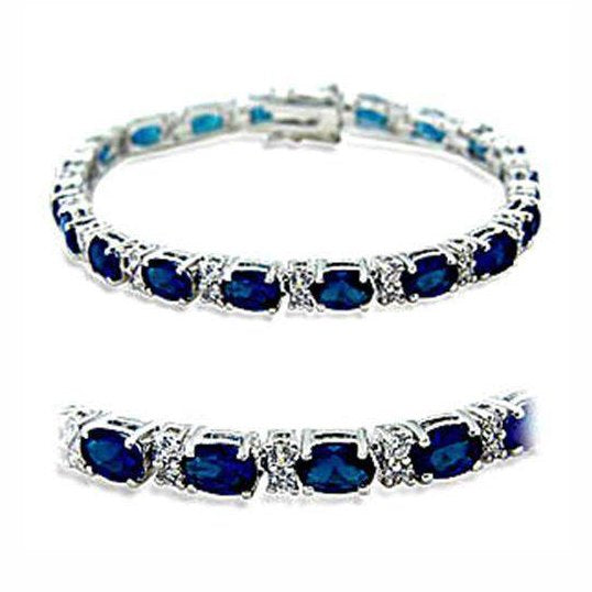 Sapphire and silver bracelet, elegant vacation jewelry for her, perfect for stylish summer getaways