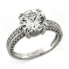 Elegant silver ring with a large solitaire diamond, perfect vacation jewelry for women